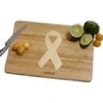 Custom Imprinted Awareness Ribbon Bamboo Cutting Board