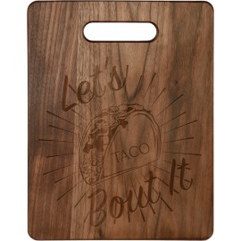 8.75" x 11.5" - Walnut Hardwood Cutting Board & with Logo