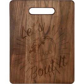 8.75" x 11.5" - Walnut Hardwood Cutting Board with Logo
