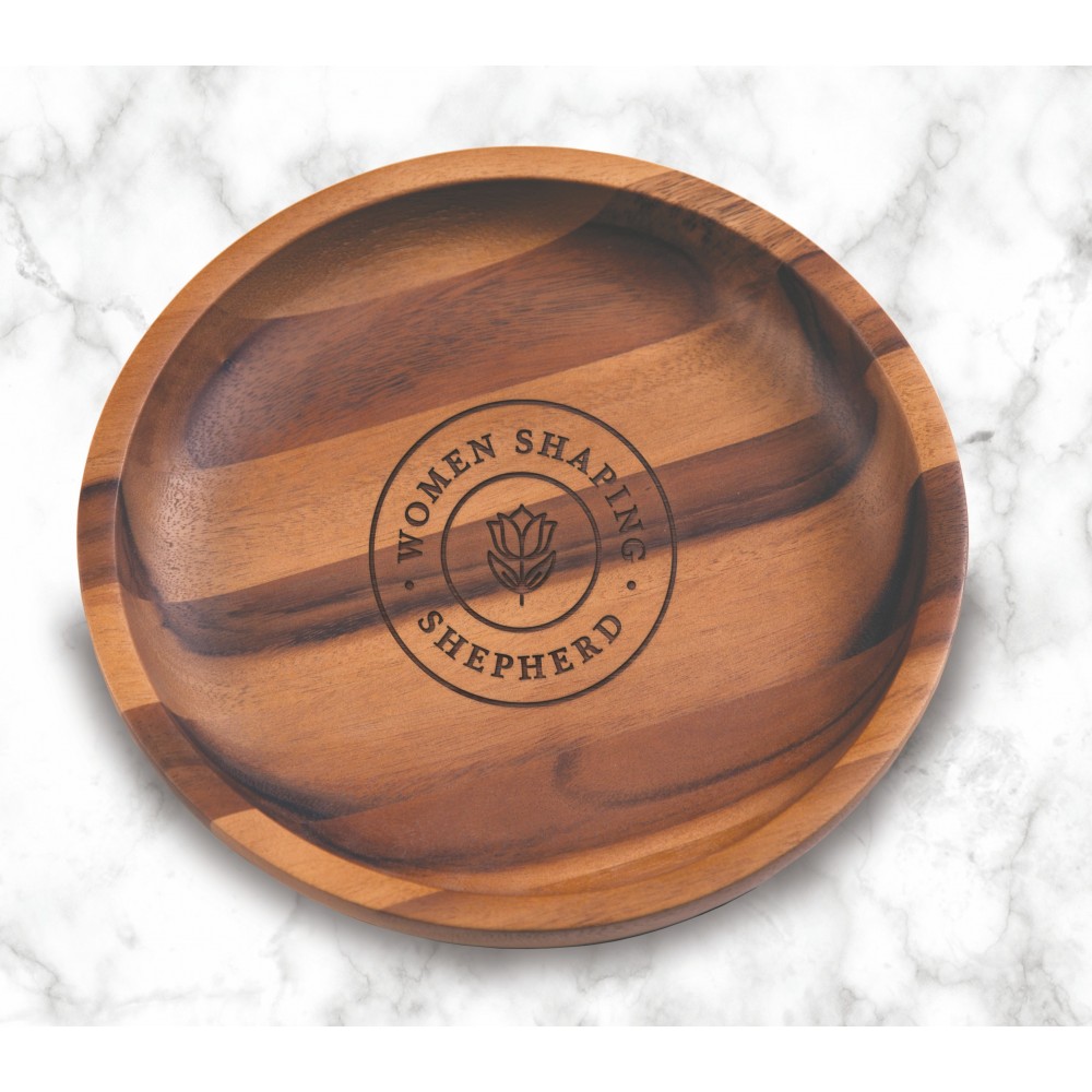 Grand Acacia Shallow Tray with Logo Grand Acacia Shallow Tray with Logo