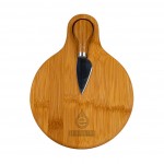 Small Bamboo Cutting Board W/Cheese Knife with Logo