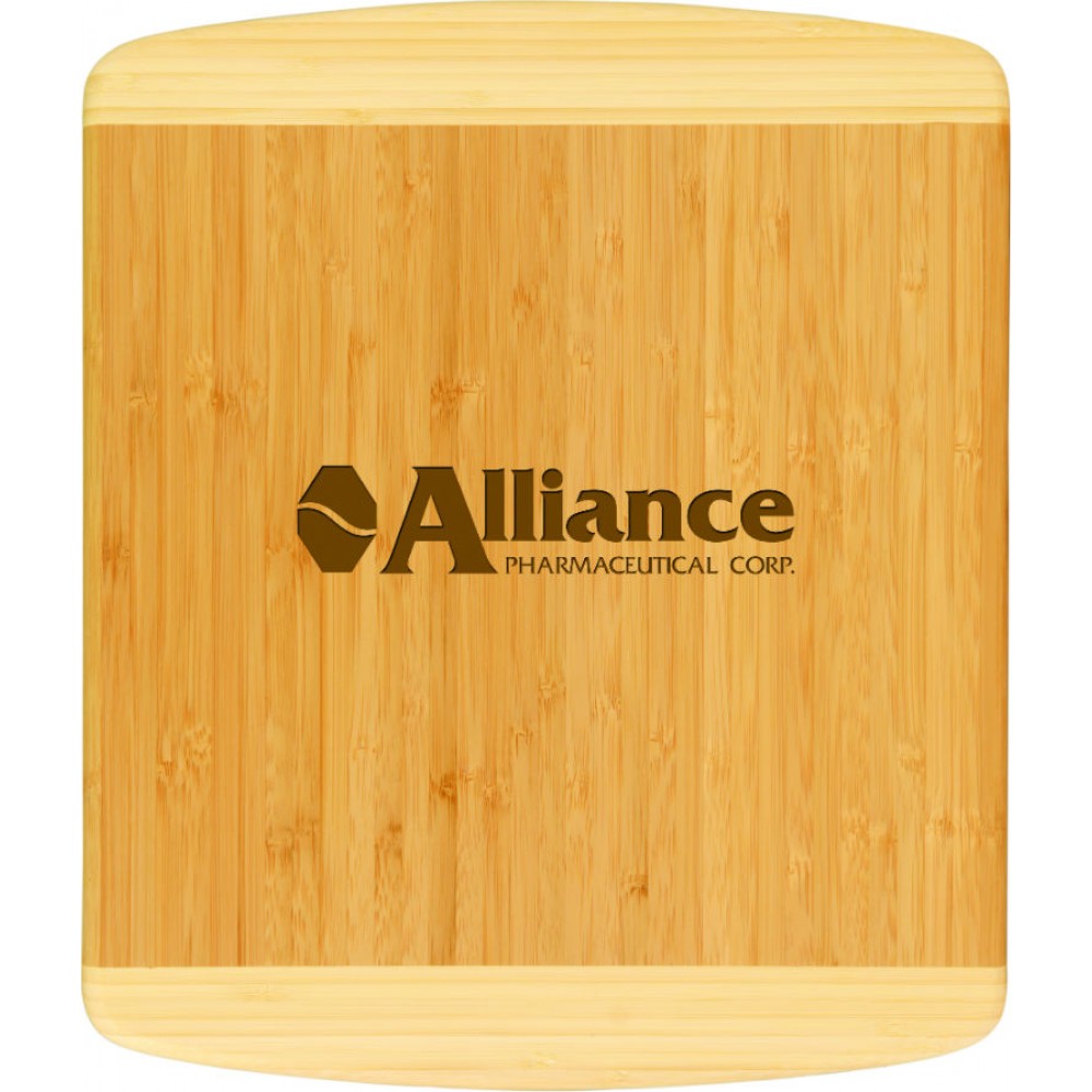 Logo Branded Bamboo 2-Tone Cutting Board, 18" X 12" Logo Branded Bamboo 2-Tone Cutting Board, 18" X 12"