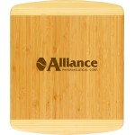 Logo Branded Bamboo 2-Tone Cutting Board, 18" X 12"