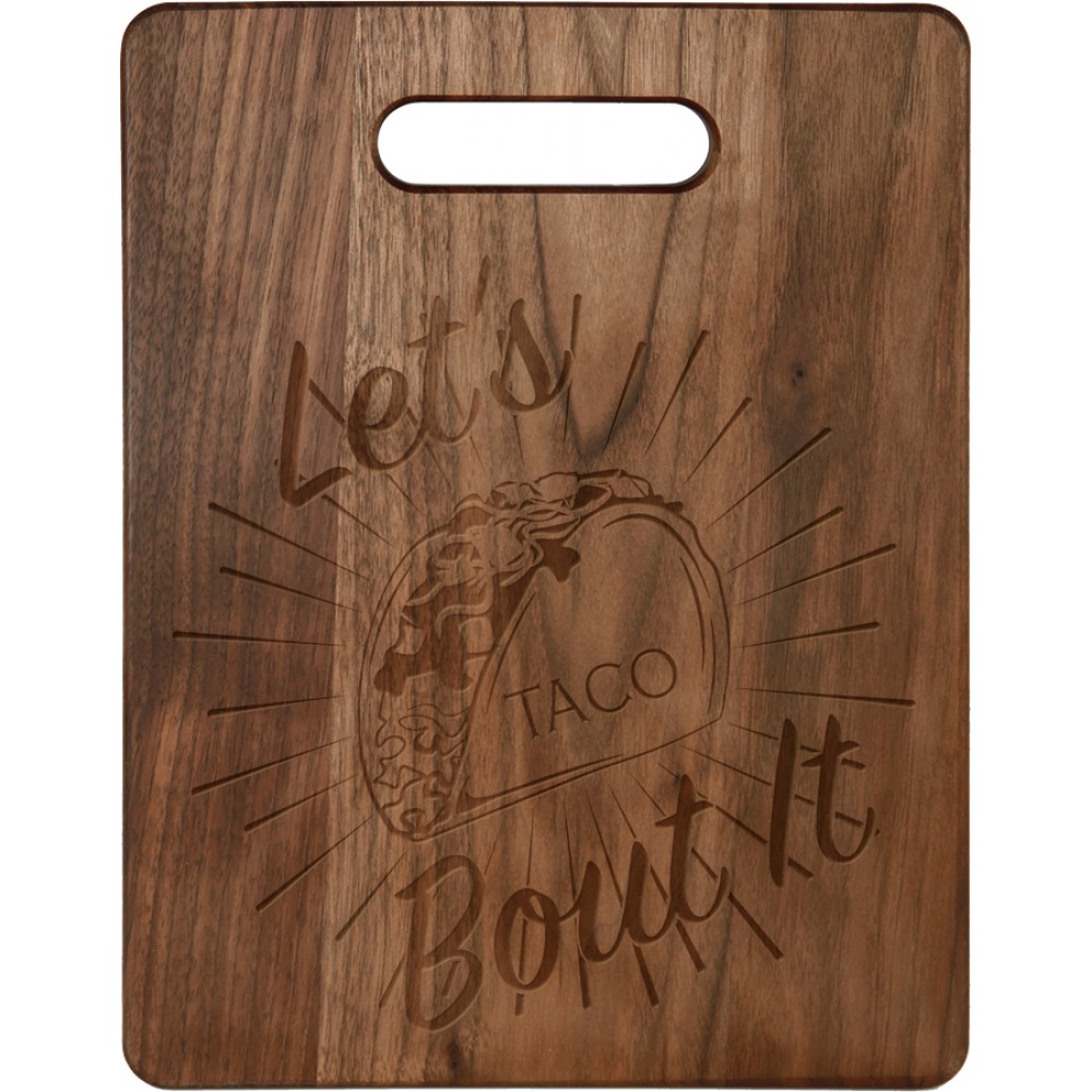 Custom Imprinted Engraved Walnut Cutting Board, 11 1/2" x 8 3/4" Custom Imprinted Engraved Walnut Cutting Board, 11 1/2" x 8 3/4"