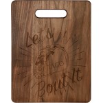 Custom Imprinted Engraved Walnut Cutting Board, 11 1/2" x 8 3/4"