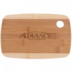 The Camden 9-Inch Two-Tone Bamboo Cutting Board (Factory Direct - 10-12 Weeks Ocean) with Logo