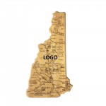 New Hampshire Shaped Wooden Cutting Board Custom Printed