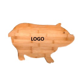 Logo Branded Pig Shaped Bamboo Cutting Boards