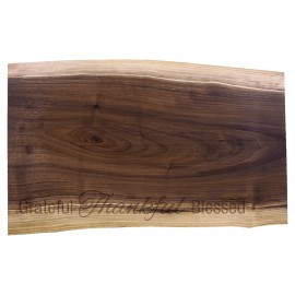 20" x 12" Black Walnut Cutting and Charcuterie Board with Logo