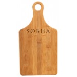 Engraved Bamboo Paddle Shape Cutting Board, 13 1/2" x 7" Custom Imprinted