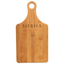 Engraved Bamboo Paddle Shape Cutting Board, 13 1/2" x 7" Custom Imprinted