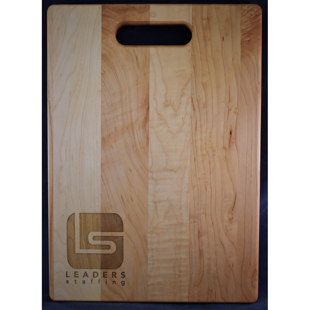Custom Maple cutting board with handle 9.75 x 13.75 x .5" Large