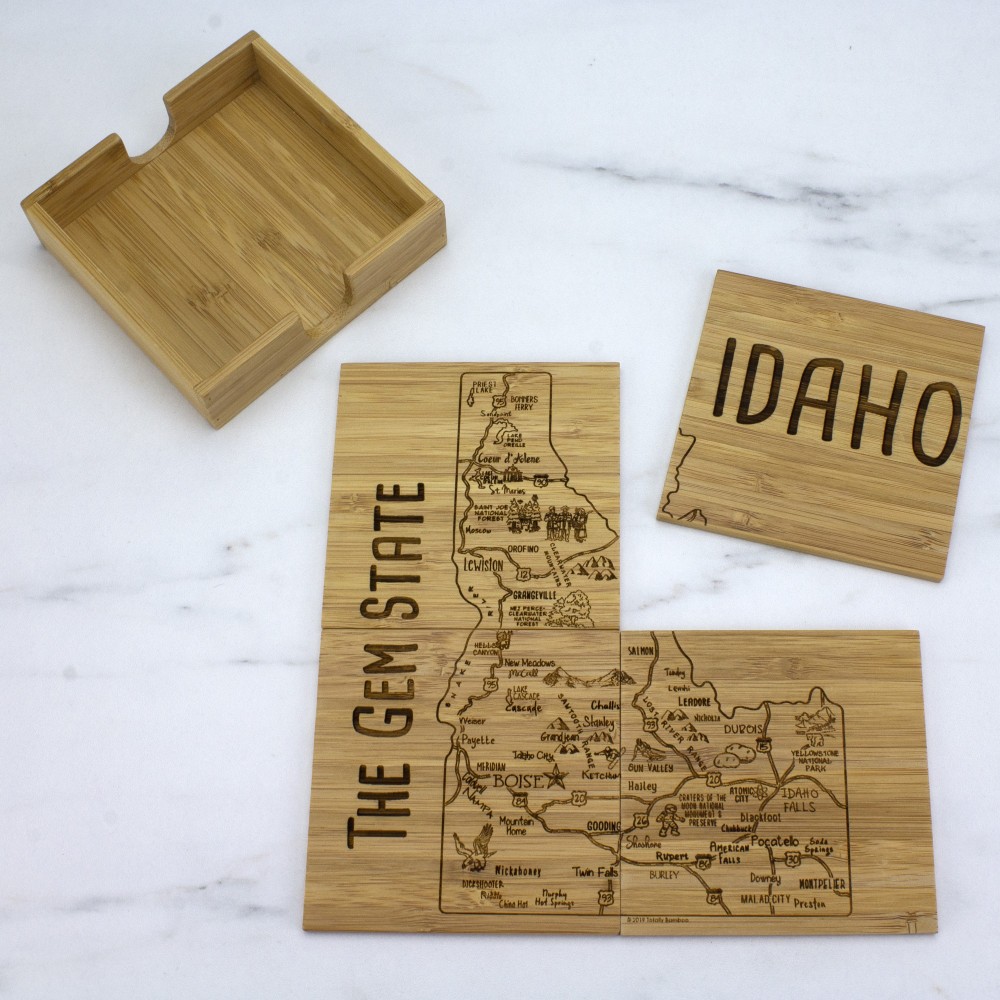 Custom Idaho Puzzle Coaster Set