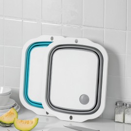 Customized 3 in 1 Collapsible Cutting Board, Washing Drain and Storage Basket