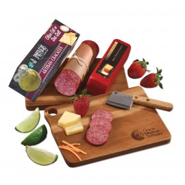 Gourmet Shelf-Stable Assortment w/Acacia Charcuterie Serving Board with Logo