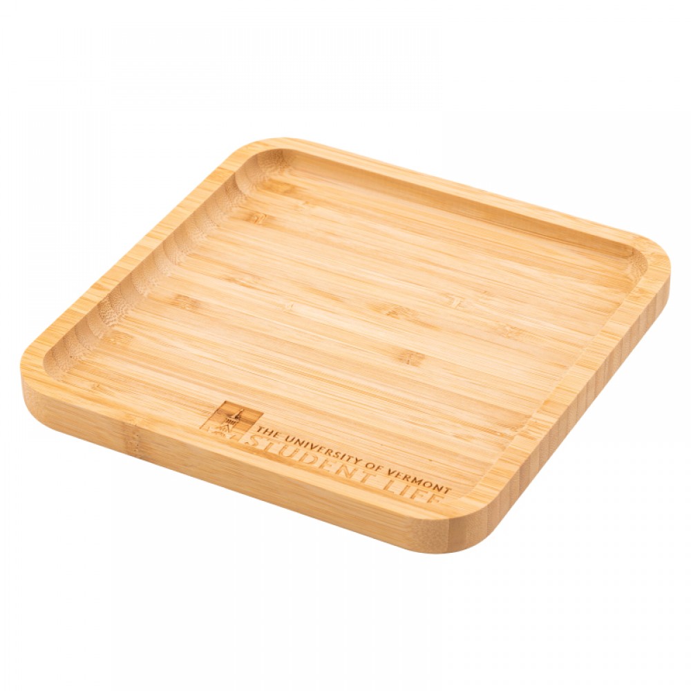 Logo Branded Square Bamboo Serving Tray