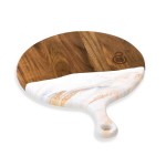 Round Paddle Acacia Cheese Board with Logo