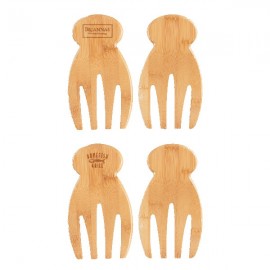 Custom Engraved Bamboo Salad Hands