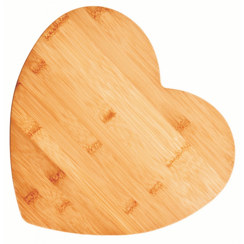 Promotional Medium Bamboo Heart-Shaped Cutting Board