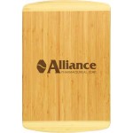 Custom Bamboo Wood Two Tone Cutting Board-13.5x11.5"