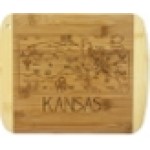 A Slice of Life Kansas Serving & Cutting Board with Logo