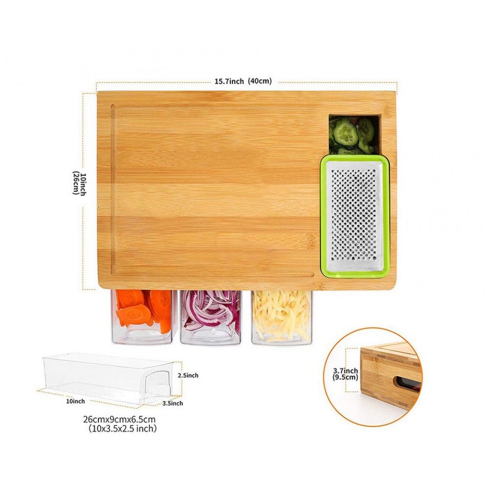 Personalized Natural Bamboo Large Cutting Board