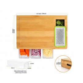 Personalized Natural Bamboo Large Cutting Board