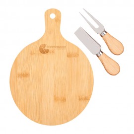Ricotta Bamboo Cheese Board Set with Logo