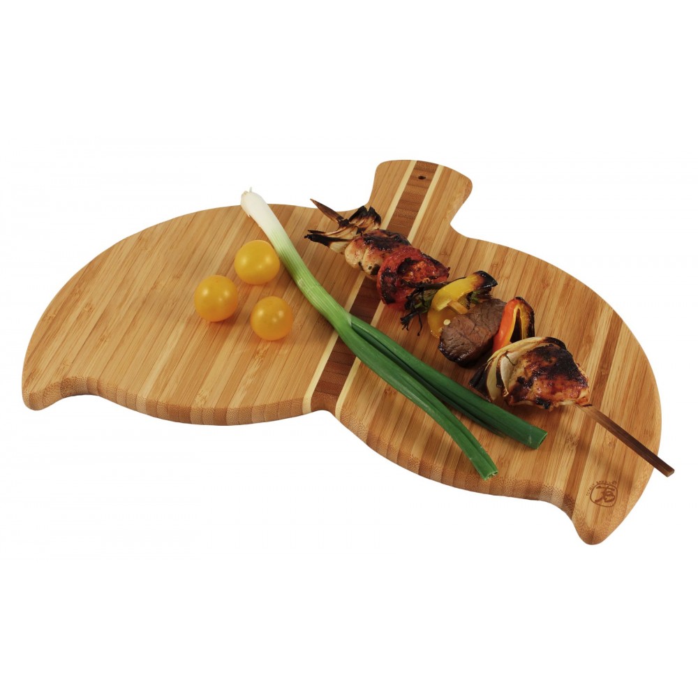 Whale Tail Bamboo Cutting Board Logo Branded Whale Tail Bamboo Cutting Board Logo Branded