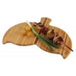 Whale Tail Bamboo Cutting Board Logo Branded