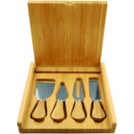 Bamboo Cheese Tool Set Logo Branded