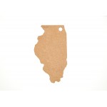 Custom Engraved 15" x 9" Epicurean Illinois Shaped Cutting Board