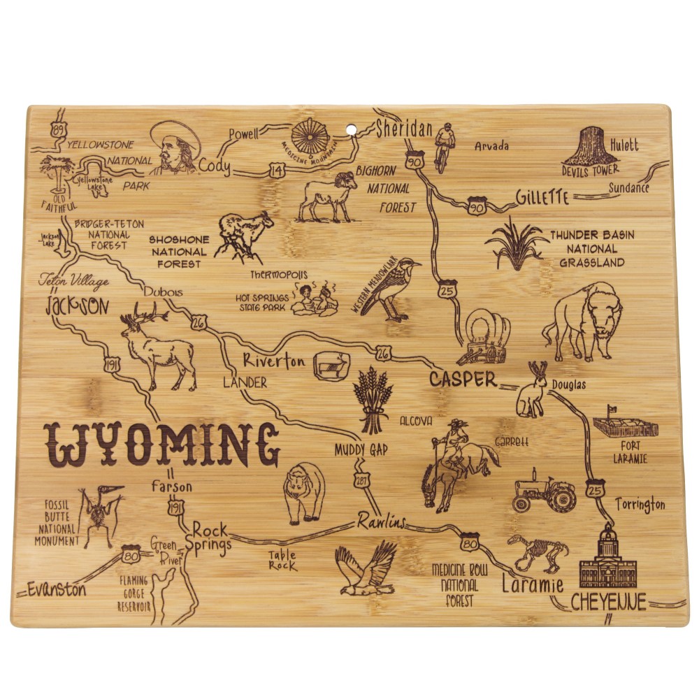 Destination Wyoming Cutting & Serving Board with Logo