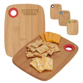 Small Bamboo Cutting Board w/Silicone Ring with Logo