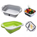 3 in 1 Collapsible Cutting Board / Washing Drain and Storage Custom Printed
