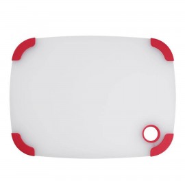 Cuisinart 14" Semi Transparent Cutting Board, Red Trim with Logo