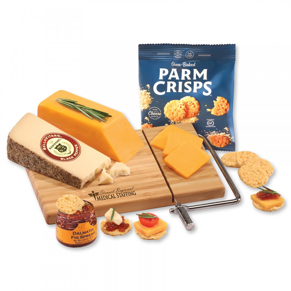 Personalized First Class Assortment Snack Board w/Slicer