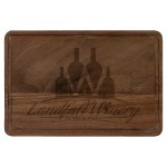 6" x 9" Walnut Wood Cutting Boards w/ Drip Ring with Logo