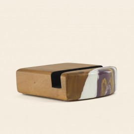 Mahogany Display Stand With 1 Slot with Logo