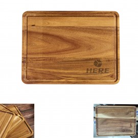 Personalized Rectangular Cutting Board with Juice Groove
