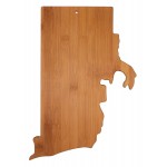 Logo Branded Totally Bamboo Rhode Island State Cutting and Serving Board