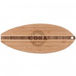 The Katoomba 14-Inch Surfboard Bamboo Cutting Board with Logo