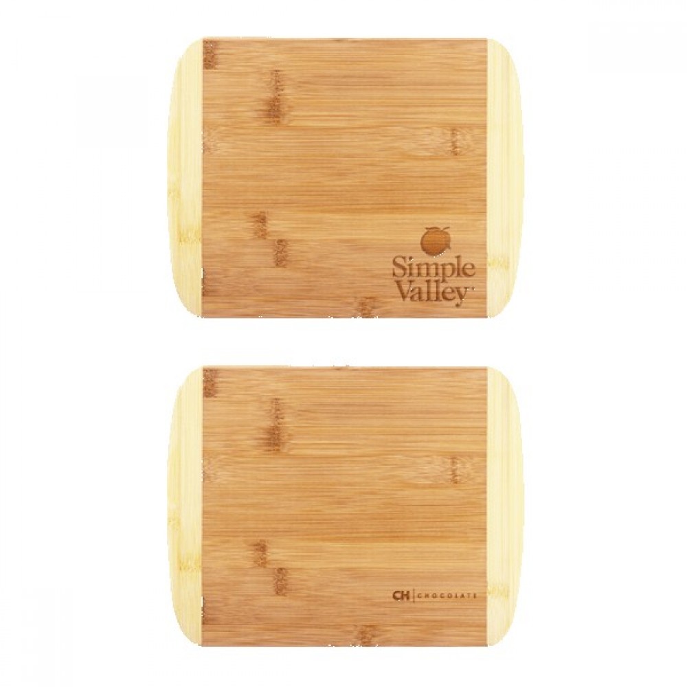 Logo Branded Two-Tone Bamboo Cutting Board 11" x 8-3/4"