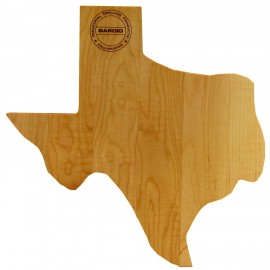 State Shaped Wood Cutting Board with Logo