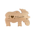 Maple Moose-Shaped Cutting Board with Logo