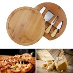 Round Wooden Cheese Board Set with Logo