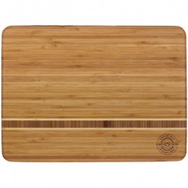 Bamboo Stripe Inlay Cutting Board 15" x 11" x 0.75" Custom Imprinted