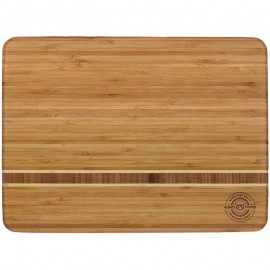 Bamboo Stripe Inlay Cutting Board 15" x 11" x 0.75" Custom Imprinted