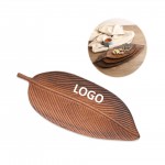 Custom Imprinted Leaf Shaped Wooden Serving Tray