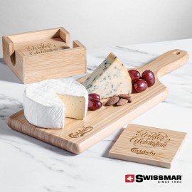 Swissmar Bamboo Board & Coasters with Logo